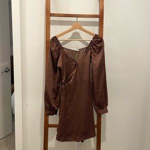 Polka Dot Mini Wrap Dress